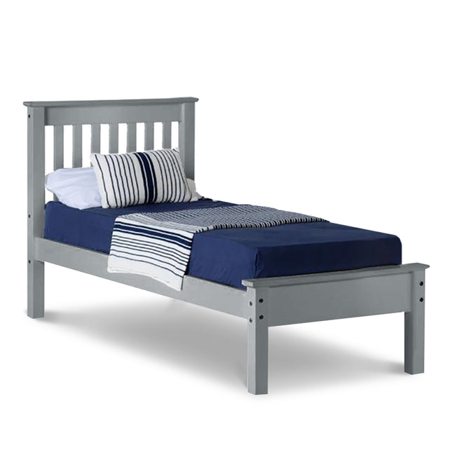 Oxford - Smokey Grey Single Frame Bed & Mattress (3ft)