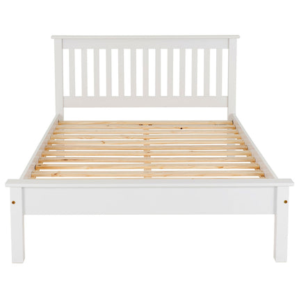 Oxford - White Double Frame Bed & Mattress (4ft6)