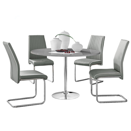 Jumbo Pod Grey Dining Table & 4 Grey Elba Chairs