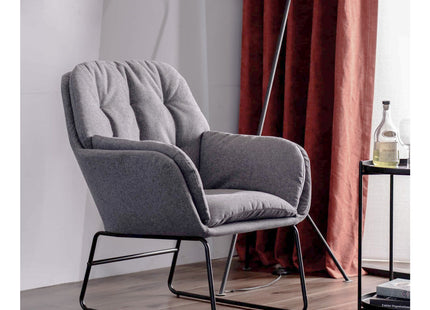 Rena - Grey Fabric Armchair
