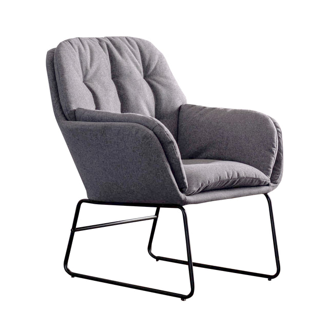 Rena - Grey Fabric Armchair