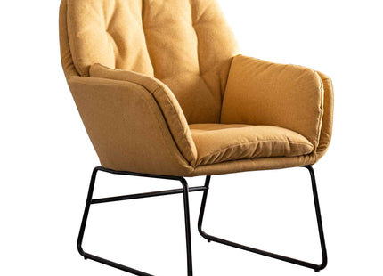 Rena - Yellow Fabric Armchair