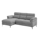 Roxanne -  Light Grey Corner Sofa