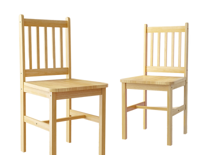 Jaya Natural Dining Chair - Set of 2 Chairs