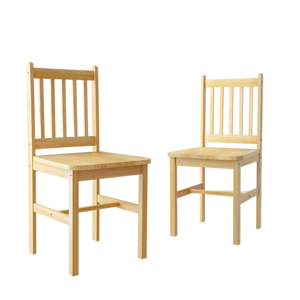 Jaya Natural Dining Chair - Set of 2 Chairs