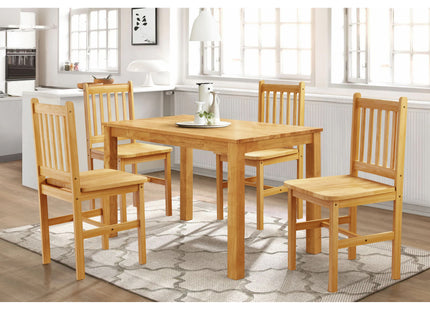 Valley Natural Table & 4 Natural Jaya Chairs