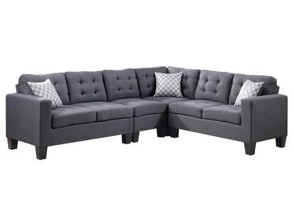 Wendy - Dark Grey Fabric Corner Sofa