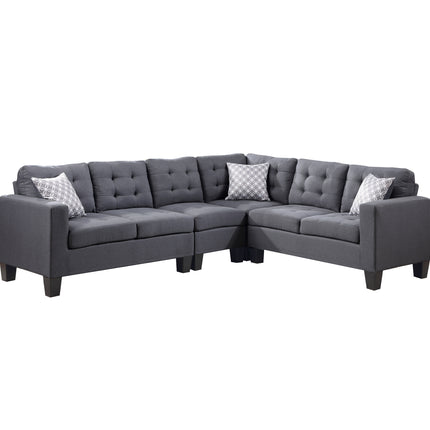 Wendy - Dark Grey Fabric Corner Sofa