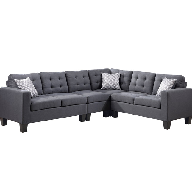 Wendy - Dark Grey Fabric Corner Sofa