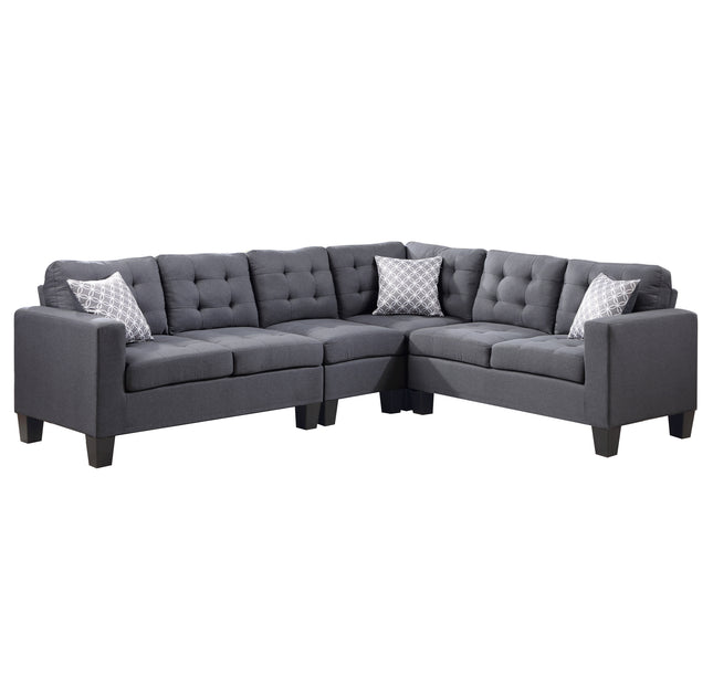 Wendy - Dark Grey Fabric Corner Sofa