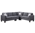 Wendy - Dark Grey Fabric Corner Sofa