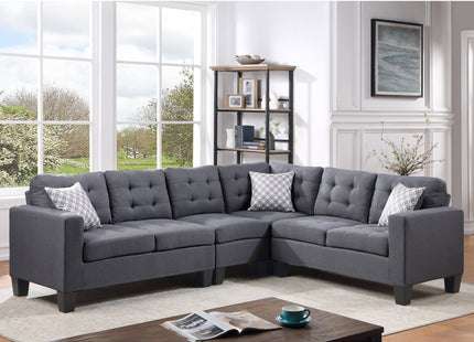 Wendy - Dark Grey Fabric Corner Sofa
