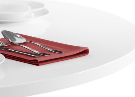 Jumbo Chrome Pod - High Gloss White Dining Table