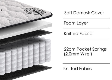 Ascot - Hybrid Single Mattress 3ft