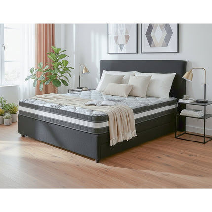 Ascot Grey - Hybrid Double Mattress 4ft6