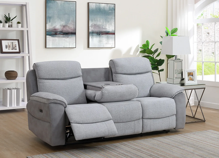 Asher - 3+2+1 Grey Electric Recliner Suite