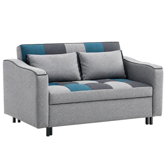 Aspen Sofa Bed Blue Patchwork