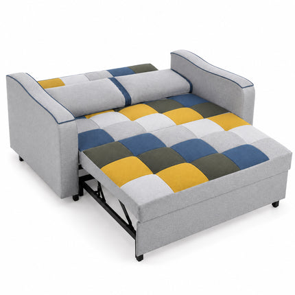 Aspen Sofa Bed Mustard Patchwork