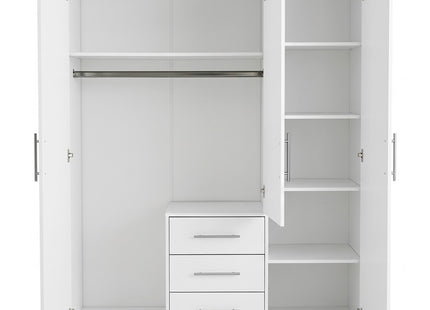 Bali - 3 Door White Wardrobe
