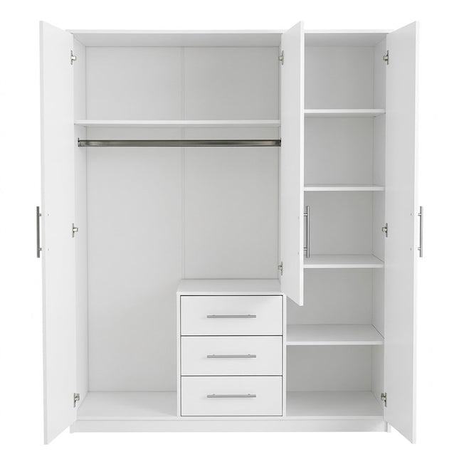 Bali - 3 Door White Wardrobe