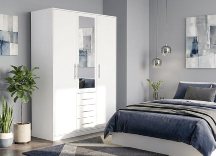 Bali - 3 Door White Wardrobe
