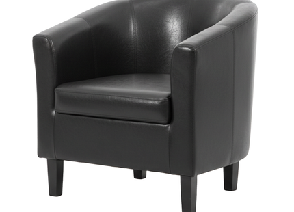 Tempo  - Black PU Tub Chair