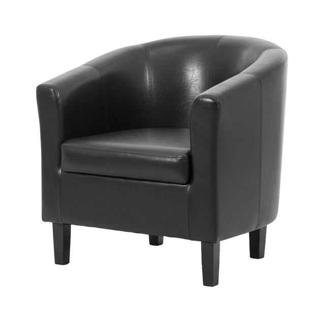 Tempo  - Black PU Tub Chair