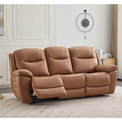 Braga - 3+2 Electric Recliner Tan Suite