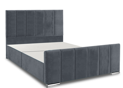 Brook - Vertical Lines Plush Velvet Divan Base | 4ft6 Double