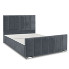 Brook - Vertical Lines Plush Velvet Divan Base | 4ft Small Double