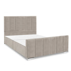 Brook - Vertical Lines Plush Velvet Divan Base | 5ft Kingsize