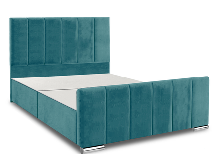 Brook - Vertical Lines Plush Velvet Divan Base | 4ft6 Double