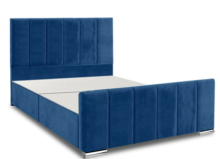 Brook - Vertical Lines Plush Velvet Divan Base | 4ft6 Double