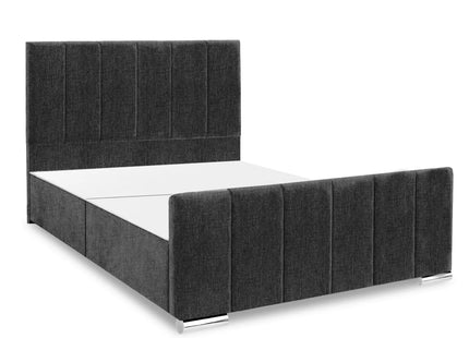 Brook - Chenille Black King Size Divan Base (5ft)