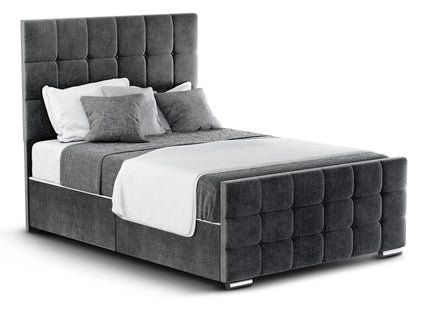 Brook - Chenille Black King Size Divan Base (5ft)