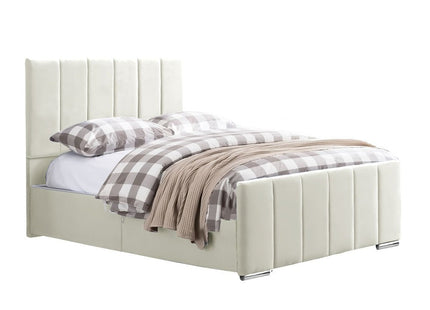 Brook - Vertical Lines Plush Velvet Divan Bed | 5ft Kingsize