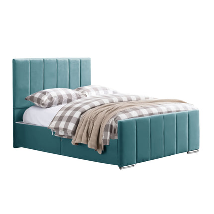 Brook - Vertical Lines Plush Velvet Divan Base | 5ft Kingsize