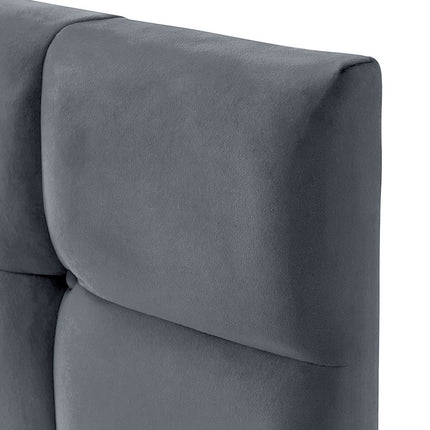 Plush Velvet - Cubed Buttoned Double Headboard (4ft6 )