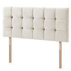 Plush Velvet - Cubed Buttoned Double Headboard (4ft6 )