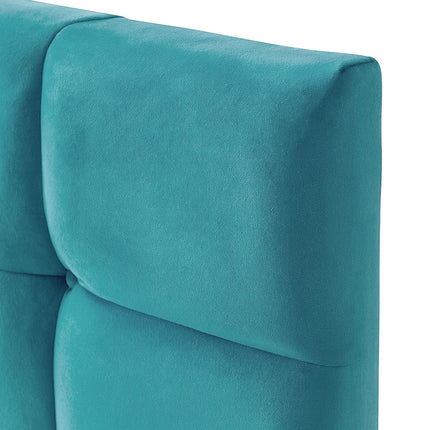 Plush Velvet - Cubed Buttoned Double Headboard (4ft6 )