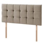 Plush Velvet - Cubed Buttoned Double Headboard (4ft6 )