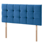 Plush Velvet - Cubed Buttoned Double Headboard (4ft6 )