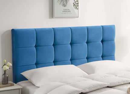 Plush Velvet - Cubed Buttoned Double Headboard (4ft6 )