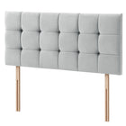Plush Velvet - Cubed Buttoned Double Headboard (4ft6 )