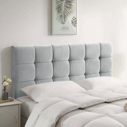 Plush Velvet - Cubed Buttoned Double Headboard (4ft6 )