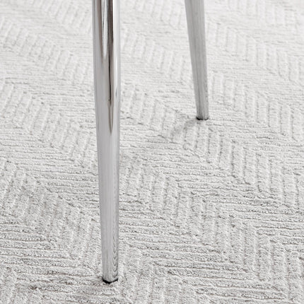 Calla - Grey Velvet Chrome Leg Luxury Dining Chair