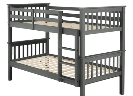 Cambridge - Grey Single Bunk Bed Frame