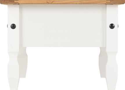 Corona - 1 Drawer White Coffee Table