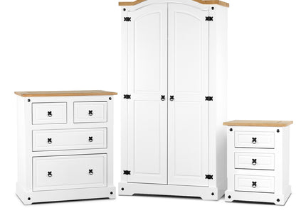 Corona Package White: Wardrobe, Chest & Locker
