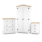 Corona Package White: Wardrobe, Chest & Locker